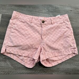 Women’s Old Navy Pink Coral Eyelet Everyday Short Mid rise Shorts